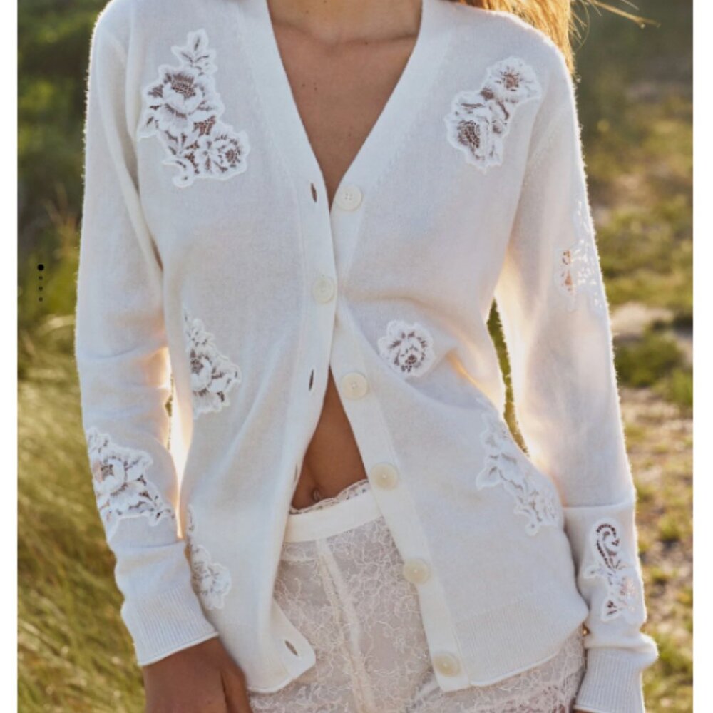 LoveShackFancy Brynnella Cashmere Cardigan $445